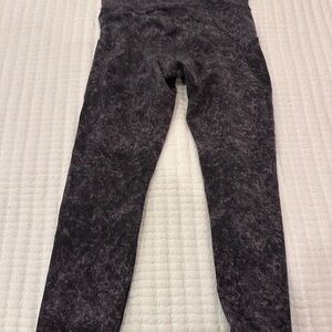 lululemon athletica ladies Marbled Black Leggings